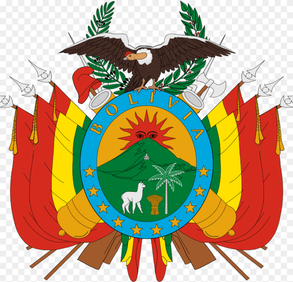 Bolivian Coat Of Arms, Emblem, Symbol, Animal, Bird Png