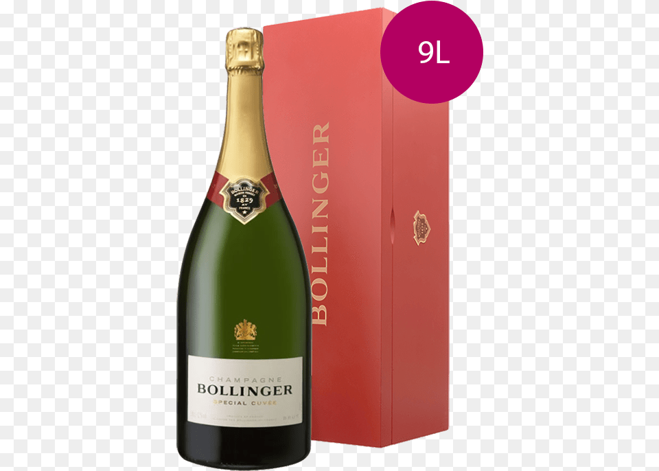 Bollinger Champagne Special Cuve Salmanazar, Alcohol, Beverage, Bottle, Liquor Free Png