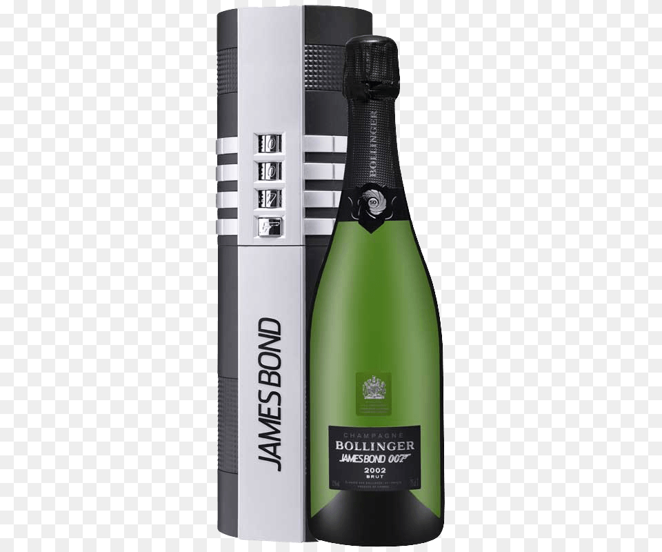 Bollinger James Bond 007 2002, Alcohol, Beverage, Bottle, Liquor Free Png