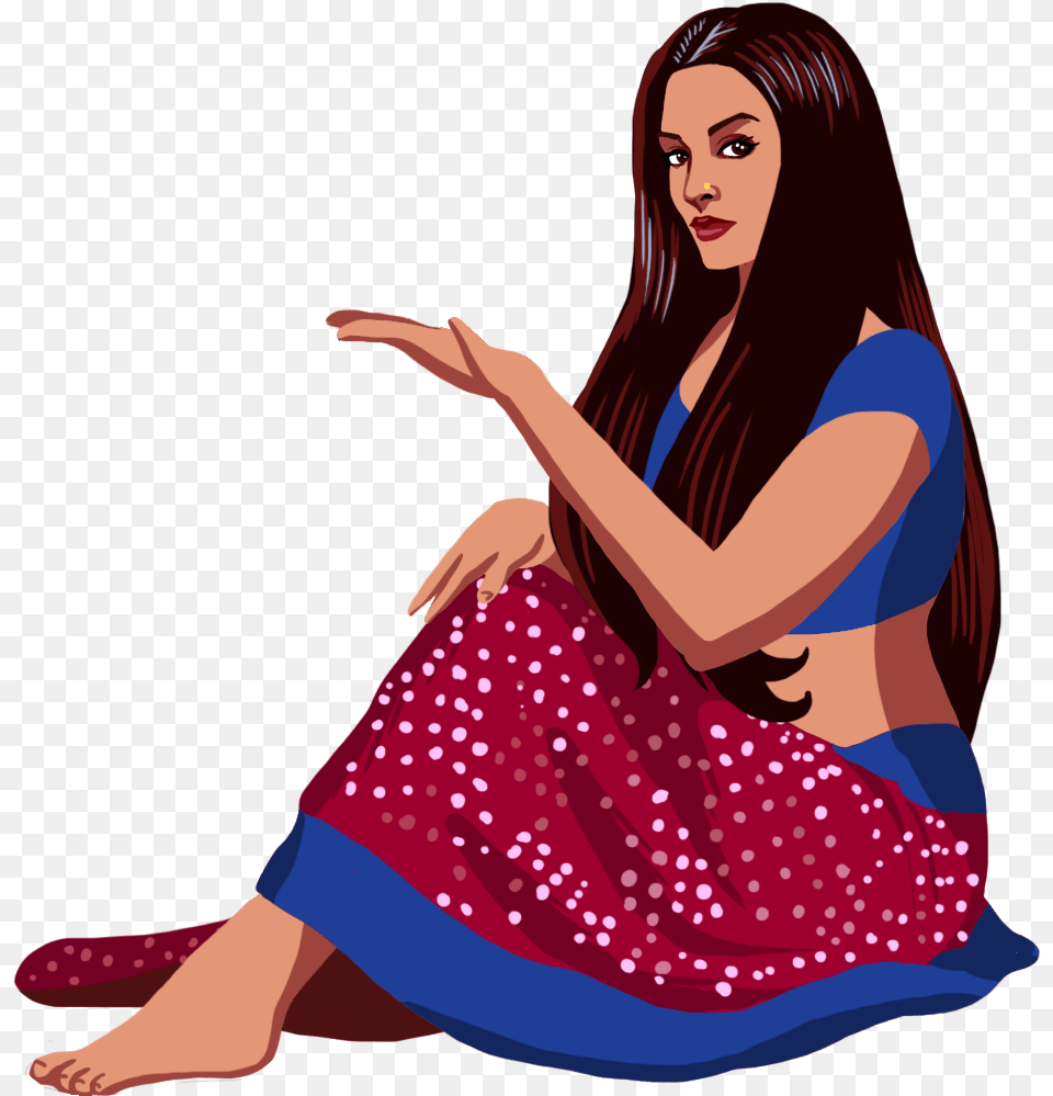 Bollywood Dance Animated, Pattern, Sitting, Person, Adult Free Transparent Png