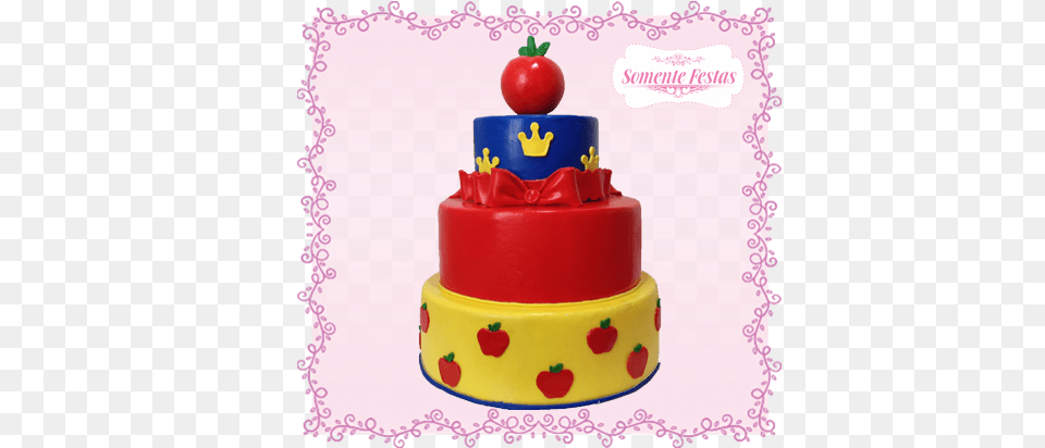 Bolo Cenogrfico Branca De Neve Bolo Cenogrfico Peppa, Birthday Cake, Cake, Cream, Dessert Png Image