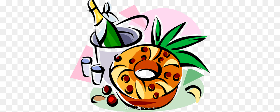 Bolo Rei Portuguese Sweet Bread Royalty Vector Clip Art, Food, Sweets Free Png