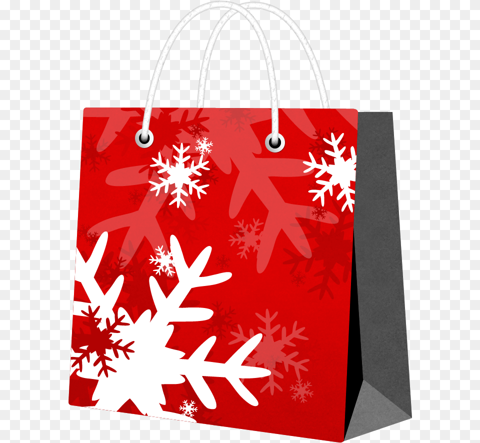 Bolsa Con Copos De Nieve Christmas Gift Paper Bags, Bag, Shopping Bag, Tote Bag, Accessories Png Image