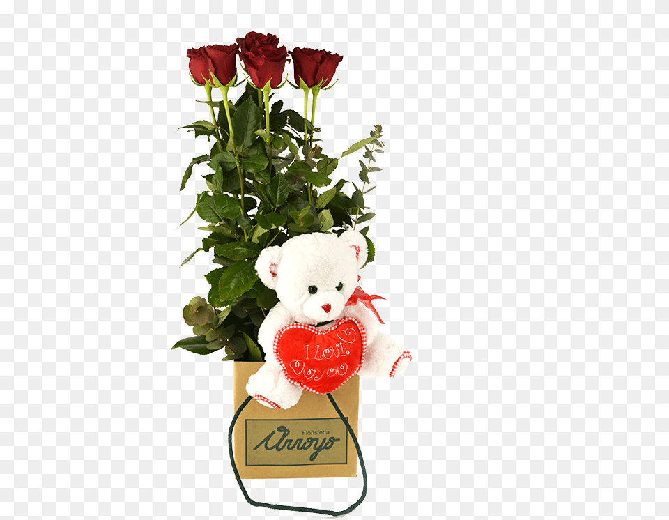 Bolsa De Centro 6 Rosas Bouquet, Flower, Flower Arrangement, Plant, Rose Free Png Download