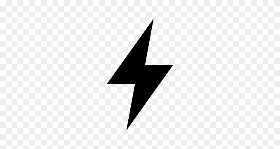 Bolt Icon, Gray Png