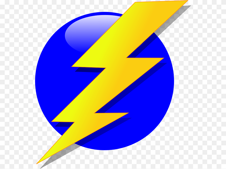Bolt Lightning Electricity Lightning Bolt Blue Yellow, Logo Png Image
