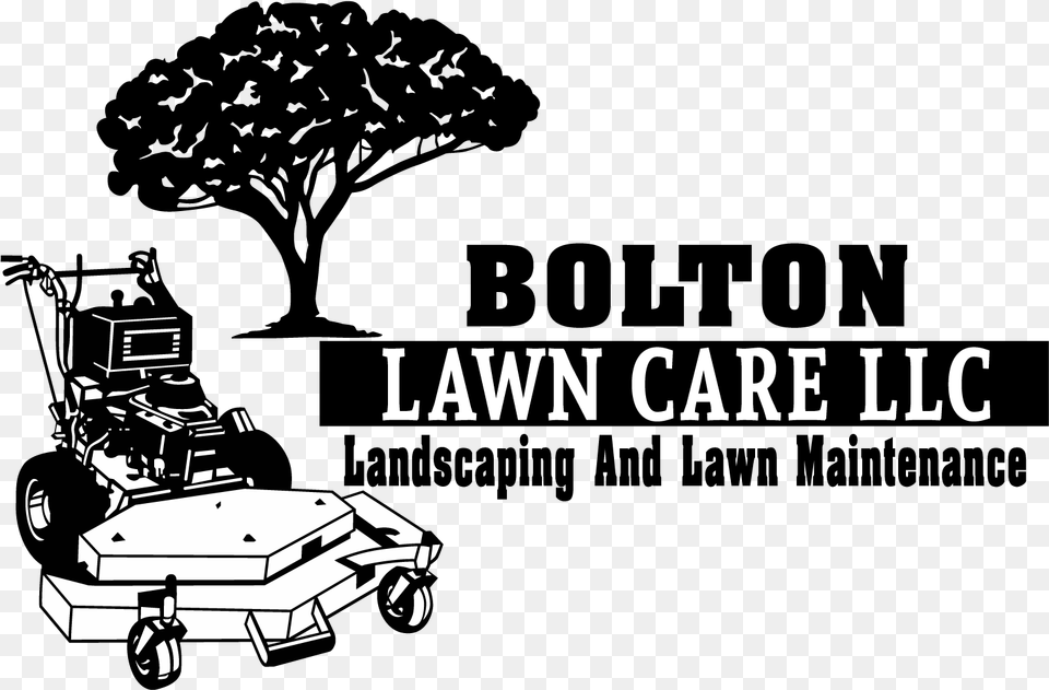Bolton Lawn Care Logo Tree, Grass, Plant, Device, Lawn Mower Free Png Download