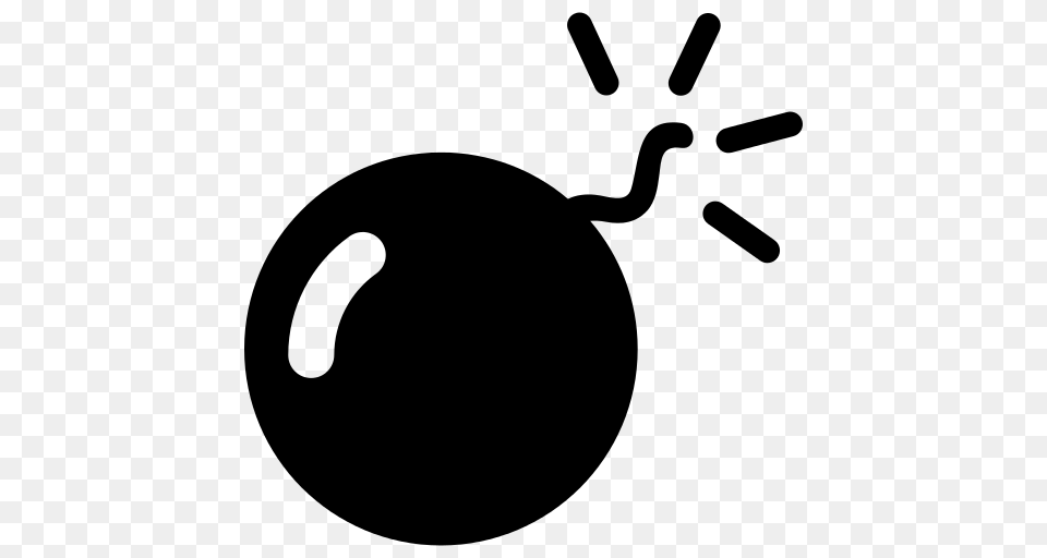 Bomb Icon, Gray Png Image