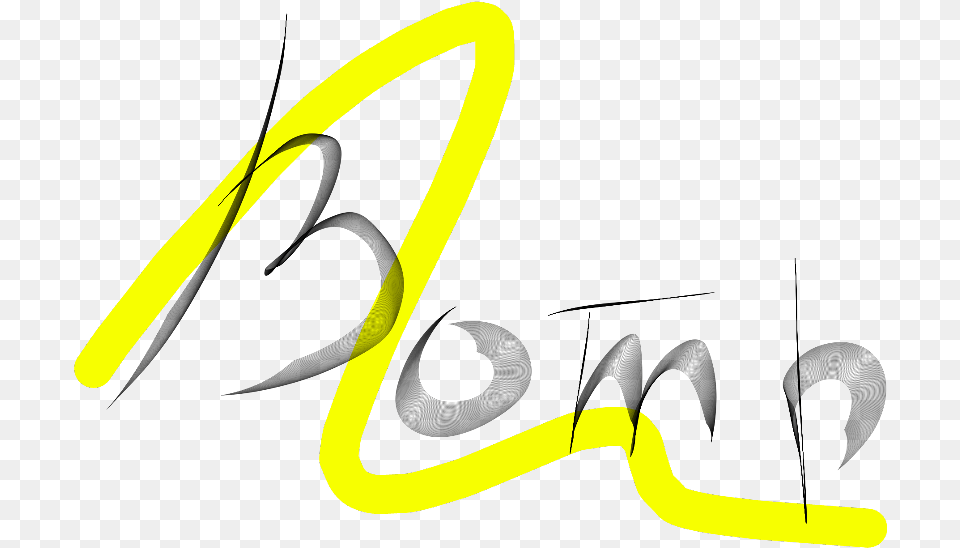 Bomb Line Yellow Blackyellow Yellowblack Lines Calligraphy, Light, Neon, Bow, Weapon Png