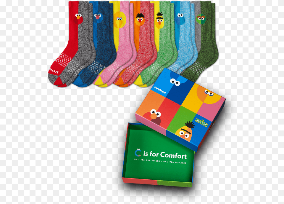 Bombas New Sesame Street Line Is Cute U0026 Comfy Bomba Sesame Street Socks, Clothing, Hosiery, Sock Free Transparent Png