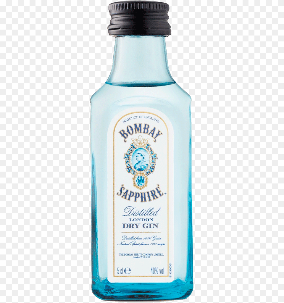 Bombay Sapphire Gin 50 Ml Water Bottle, Alcohol, Beverage, Liquor, Person Png