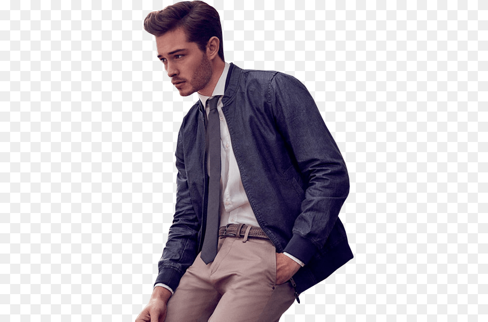 Bomber Jacket With Shirt And Tie, Accessories, Pants, Formal Wear, Coat Free Png