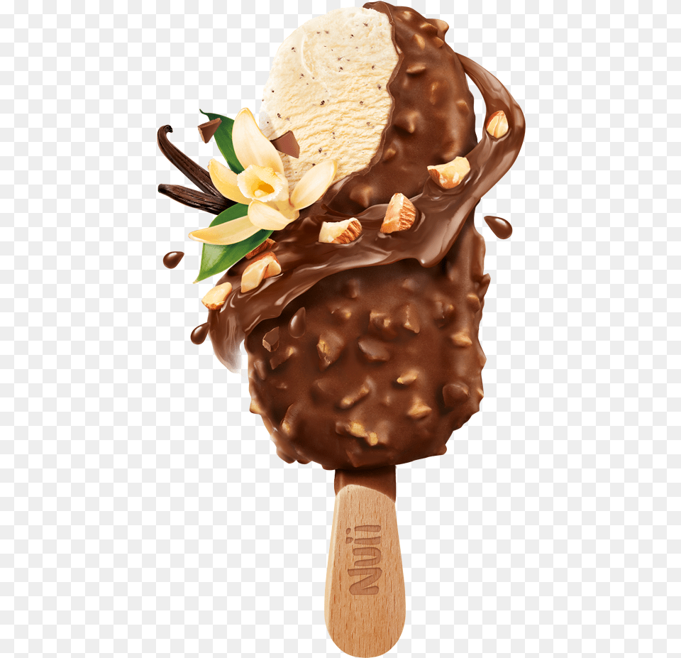 Bombn Helado Nuii Almendrado Con Vainilla De Java Nuii Almond Amp Java Vanilla, Food, Cream, Dessert, Ice Cream Free Png Download