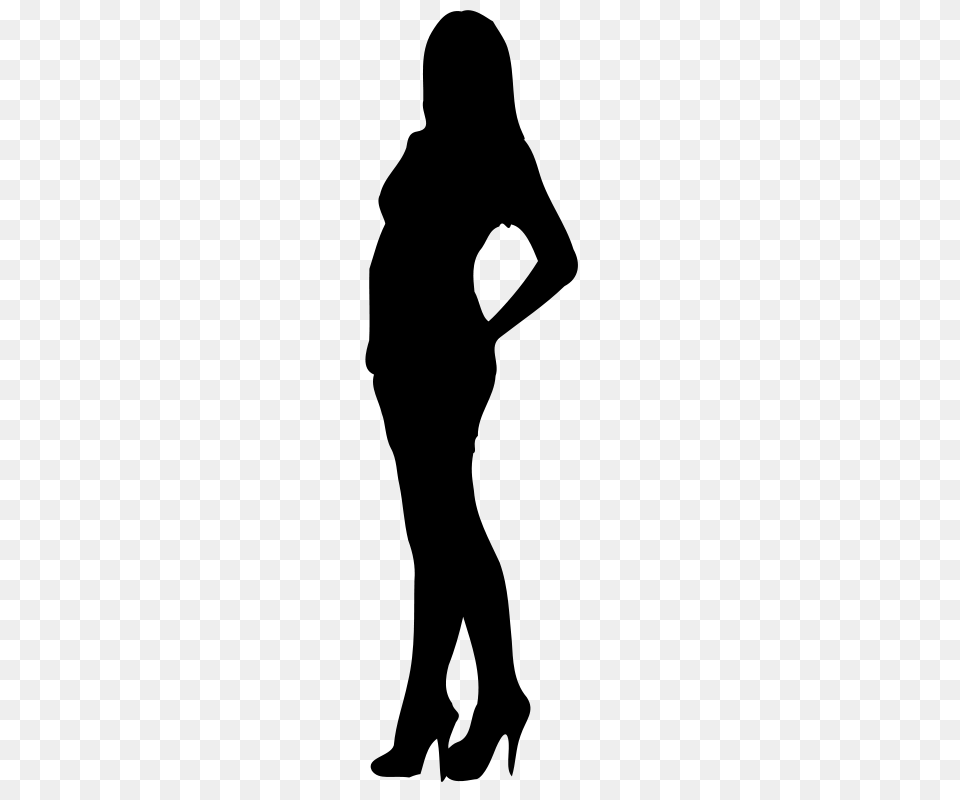 Bombshell Silhouette Cliparts, Gray Free Png