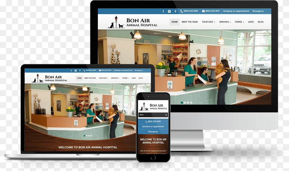 Bon Air Animal Hospital Website, Table, Electronics, Phone, Furniture Png