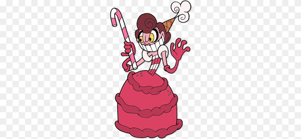 Bon Bon Crazy Cuphead Von Bon Bon, Birthday Cake, Cake, Cream, Dessert Free Transparent Png