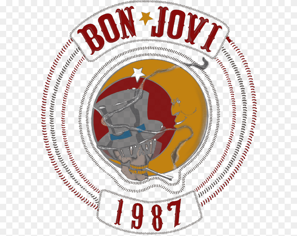 Bon Jovi 1987 Men39s Tank Emblem, Symbol, Person, Logo Free Png Download