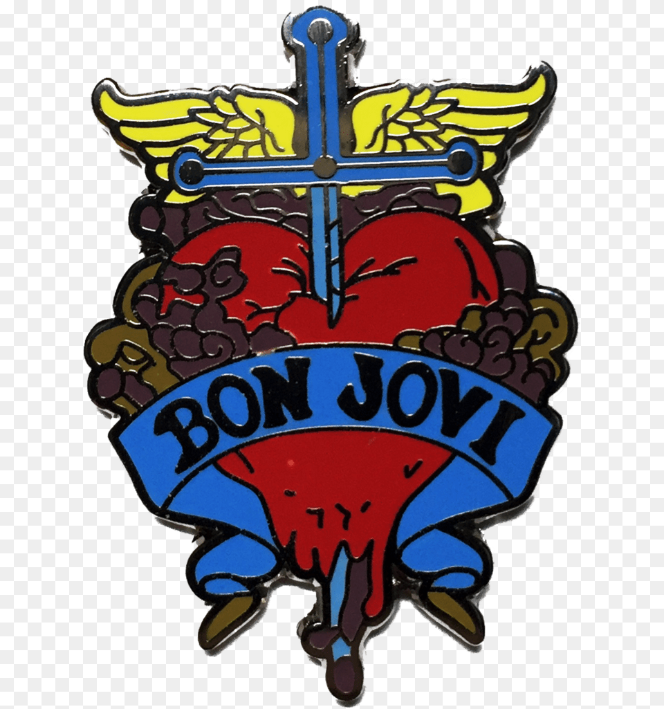 Bon Jovi Pin Illustration, Badge, Logo, Symbol, Emblem Free Transparent Png