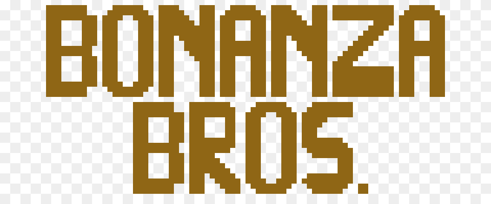 Bonanza Bros Logo Atari Styled Pixel Art Maker, Text, City, Book, Publication Free Png Download