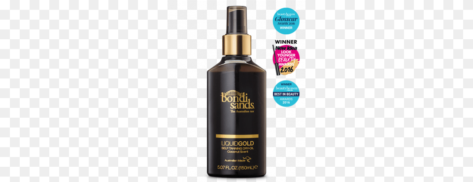 Bondi Sands Liquid Gold, Bottle, Cosmetics, Perfume, Lotion Png