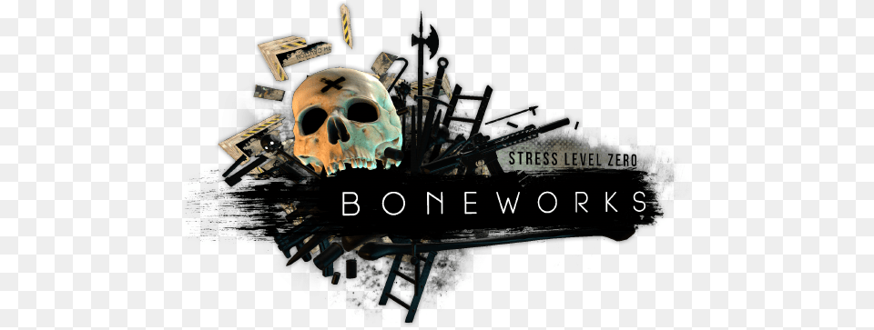 Bone Breaking Vr Physics And Beautifully Animated Graphics Boneworks Logo Transparent, Advertisement, Aircraft, Airplane, Transportation Png