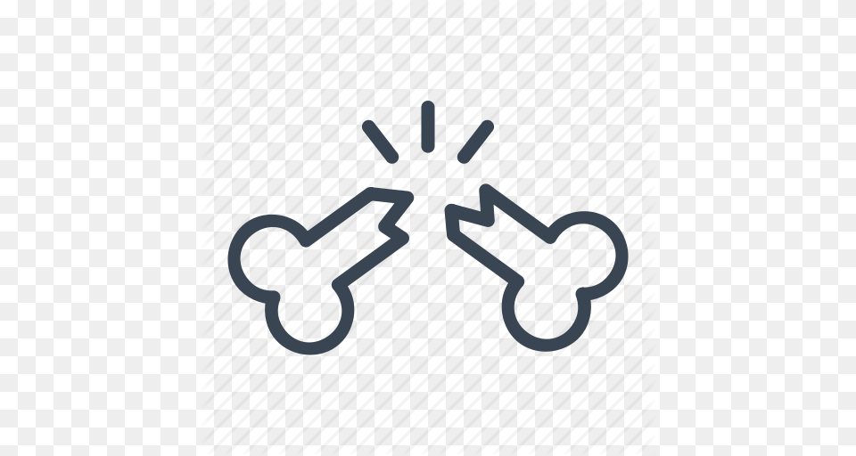 Bone Broken Cracked Fracture Medical Medicine Icon, Electronics, Hardware Free Transparent Png