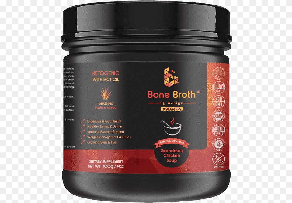 Bone Broth Chicken Soup Flavor Jar Gaming Booster, Bottle, Cosmetics, Perfume, Cup Free Png