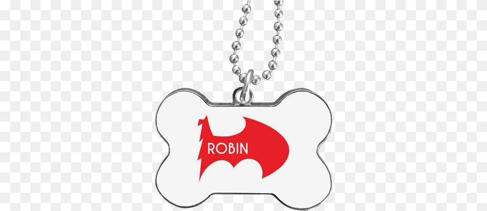 Bone Dog Tag With Printing Robin Vs Batman Mandala Kutya, Accessories, Jewelry, Necklace, Logo Free Png Download