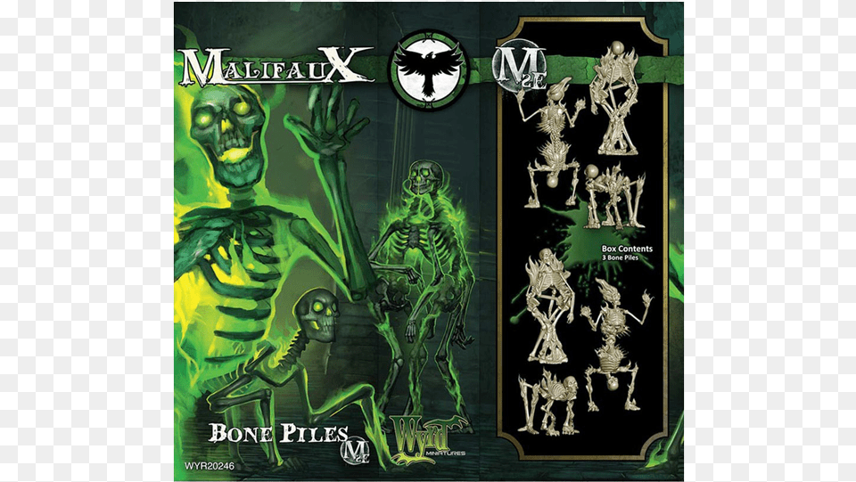 Bone Piles Malifaux Bone Piles Card, Green, Alien, Adult, Male Free Png Download