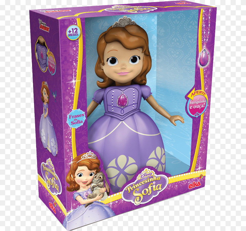 Boneca Princesinha Sofia Cartoon, Doll, Toy, Face, Head Png
