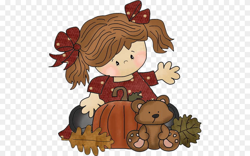 Bonecas Amp Meninas Girls Clips Fall Harvest Autumn Fall For Kids Clipart, Face, Head, Person, Baby Free Png Download