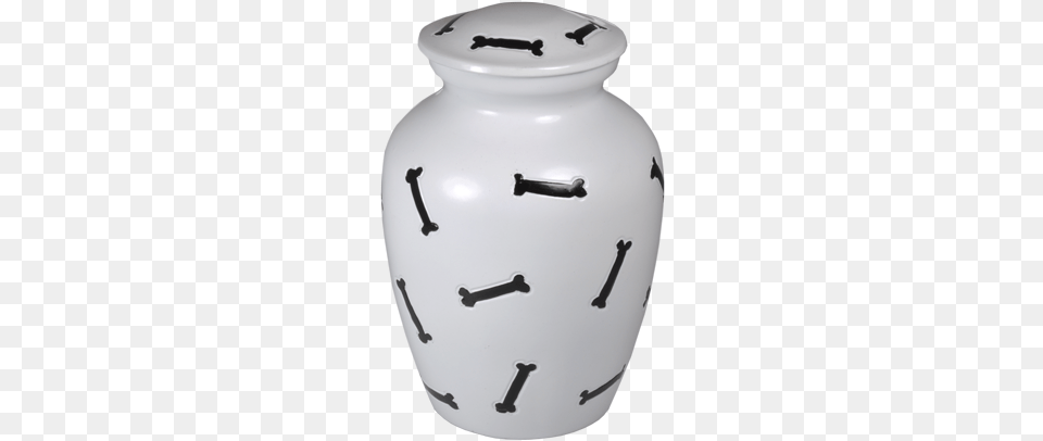 Bones Black Amp White Dog Urn 6quot Pet Cremation Urns Memorial Urns, Art, Jar, Porcelain, Pottery Free Transparent Png