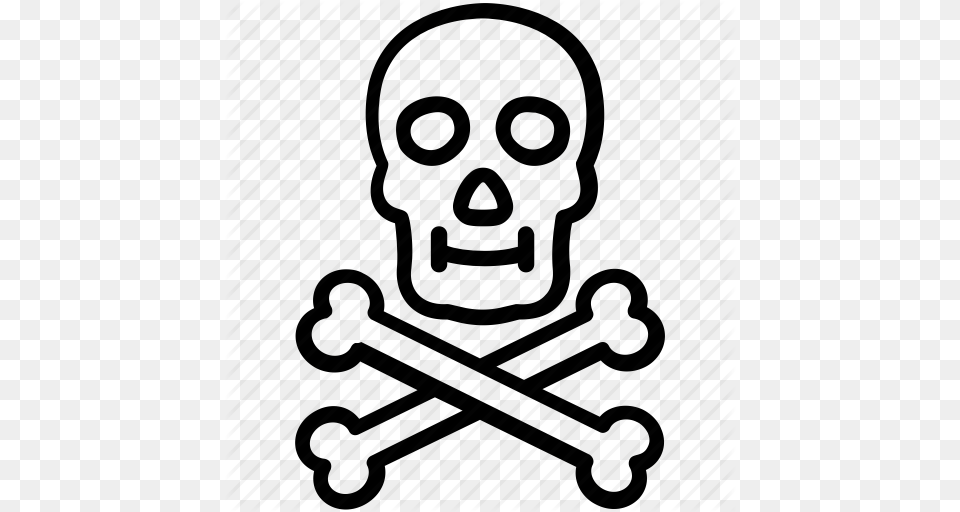 Bones Danger Jolly Roger Skull Toxic Icon Png