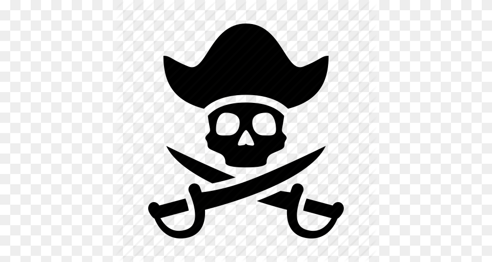 Bones Piracy Pirate Skeleton Skull Swords Torrent Icon, Clothing, Hat, Cowboy Hat Png