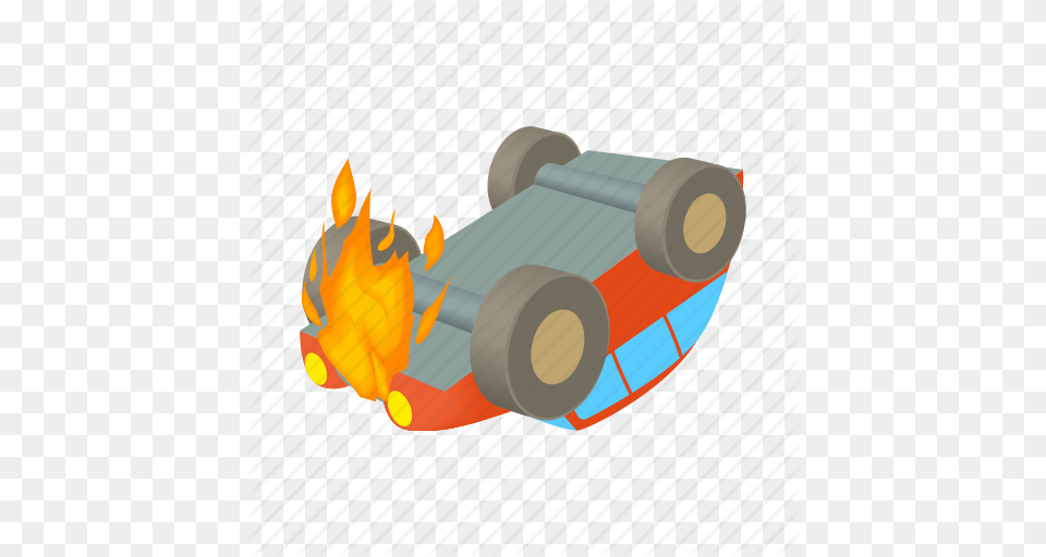 Bonfire Burn Car Cartoon Fire Flame Hot Icon, Dynamite, Weapon, Tape Png Image