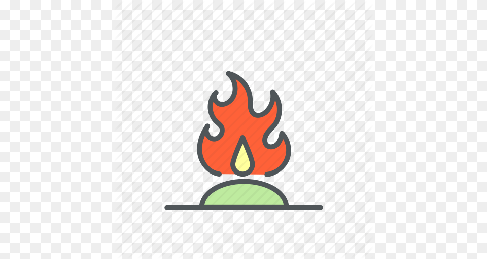 Bonfire Campfire Camping Filled Fire Icon, Flame Free Transparent Png