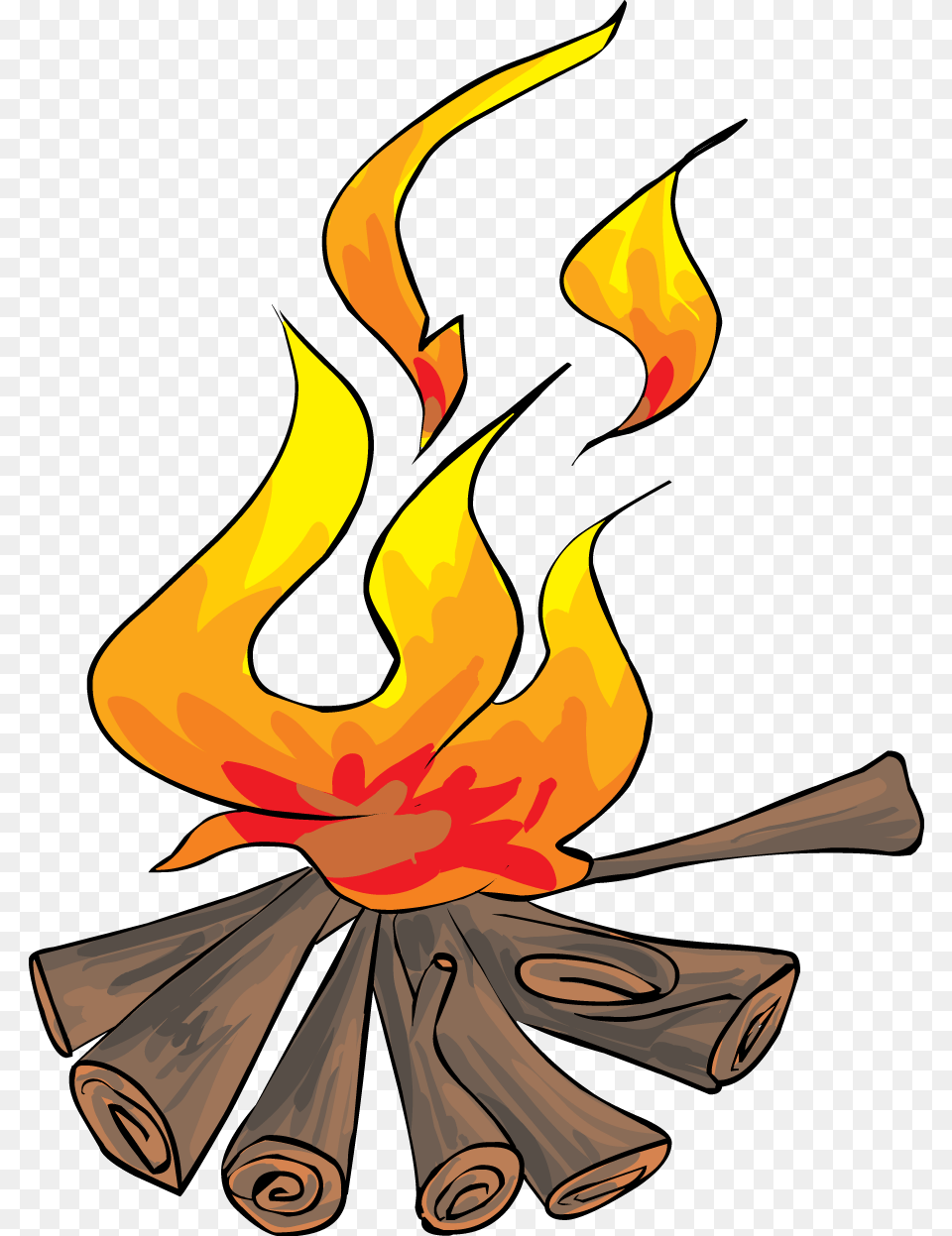 Bonfire Cartoon Clip Art Farm Family Night, Fire, Flame, Adult, Female Png Image