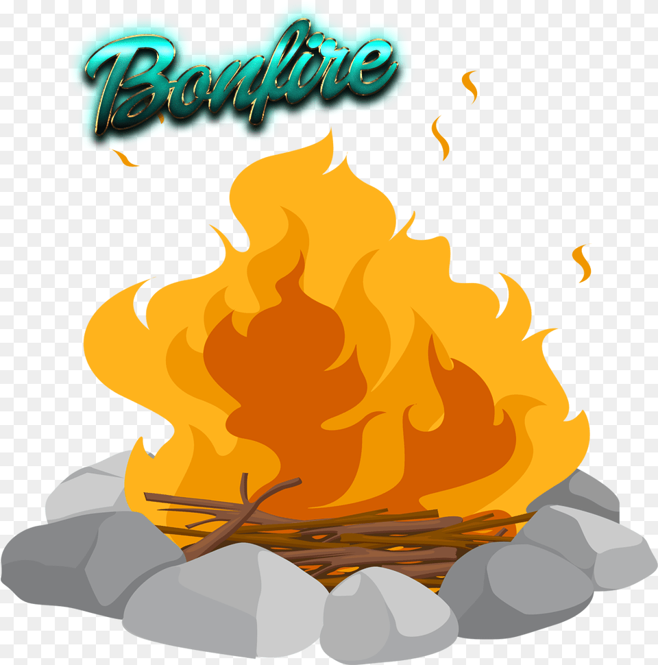 Bonfire Cartoon Cartoon Campfire, Fire, Flame, Baby, Person Free Png Download