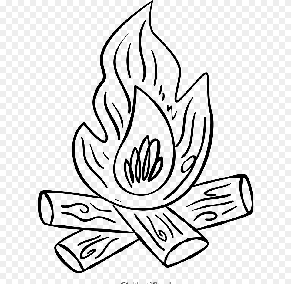 Bonfire Coloring, Gray Free Png Download