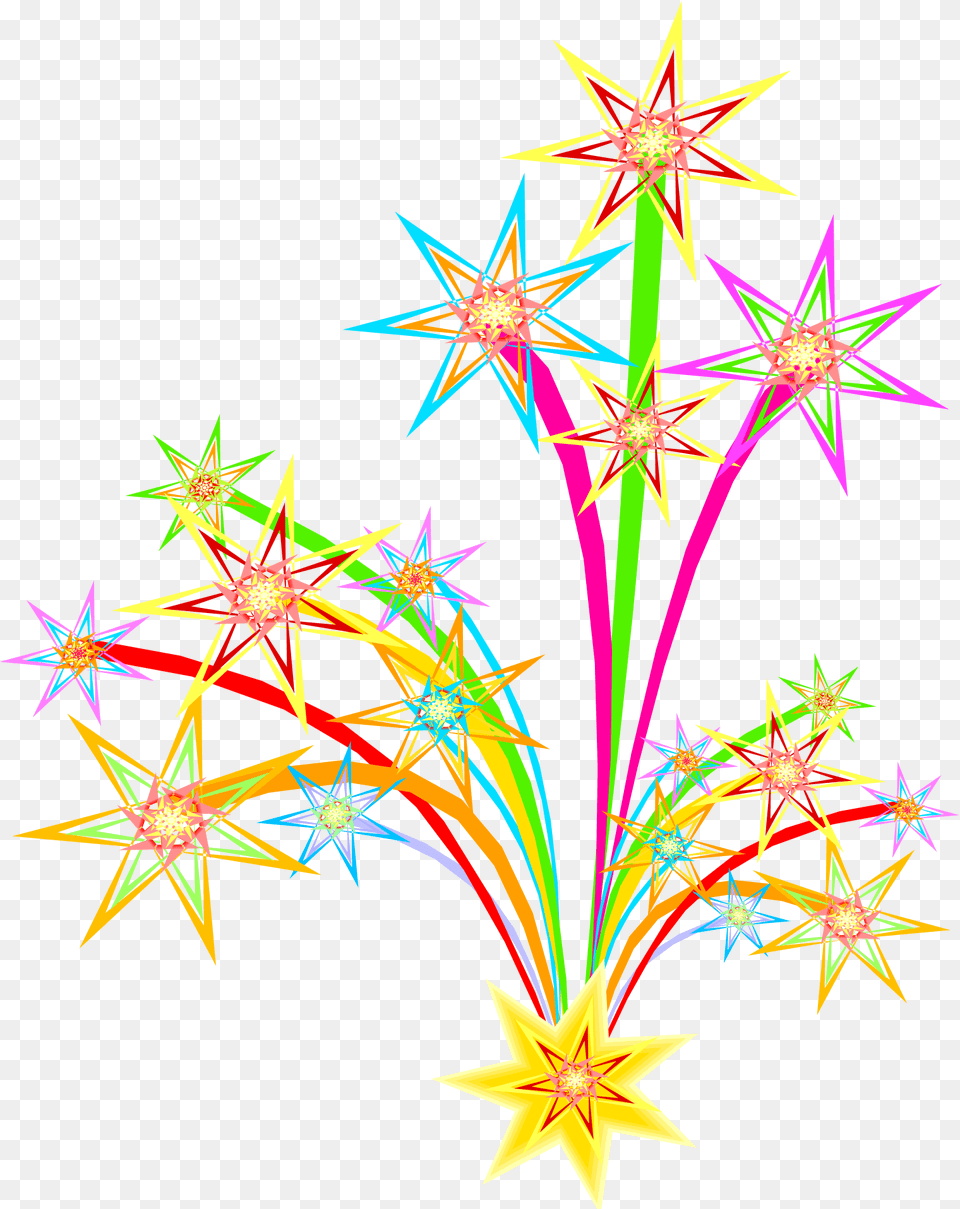 Bonfire Display Pencil And In Color New Years Eve Fireworks Clipart, Pattern, Accessories, Fractal, Ornament Free Png