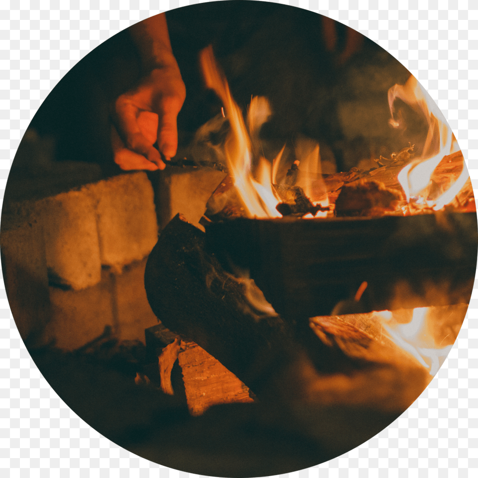 Bonfire Hiking Fire, Flame, Fireplace, Indoors, Baby Free Png Download