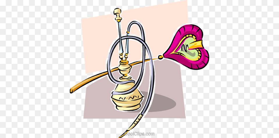 Bong And Fan Royalty Vector Clip Art Illustration, Musical Instrument, Brass Section, Horn, Machine Free Transparent Png