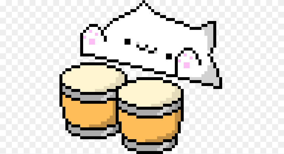 Bongo Cat Pixel Art, Drum, Musical Instrument, Percussion Free Png Download