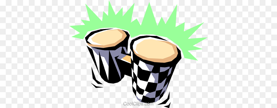 Bongo Drums Royalty Vector Clip Art Illustration, Cup, Drum, Musical Instrument, Percussion Free Png