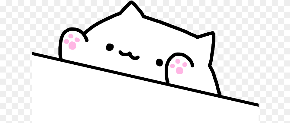 Bongocat Bongo Cat Meme White Pink Cute Funny Bongo Cat Gif Transparent, Baby, Person, Stencil Free Png Download