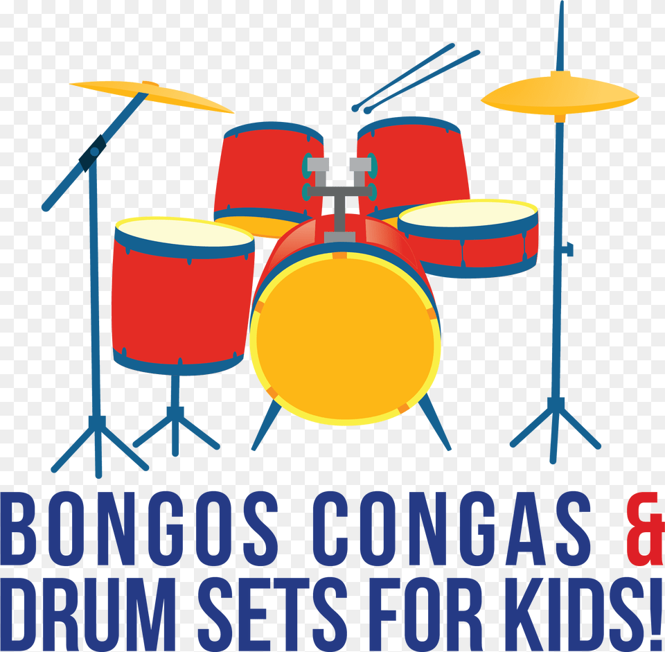 Bongos Congas Drum Sets For Kids My Drums, Musical Instrument, Percussion, Tape Free Png