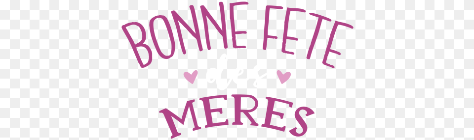 Bonne Fete Meres French Heart Text Sticker Transparent Bonne Fte Des Mres, Purple Free Png Download