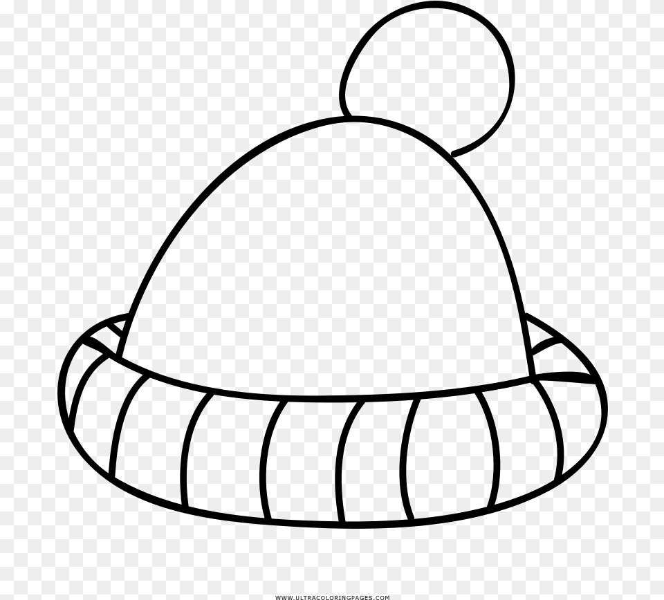 Bonnet Cap Drawing Clip Art Imagen De Gorro Para Colorear, Gray Free Png Download