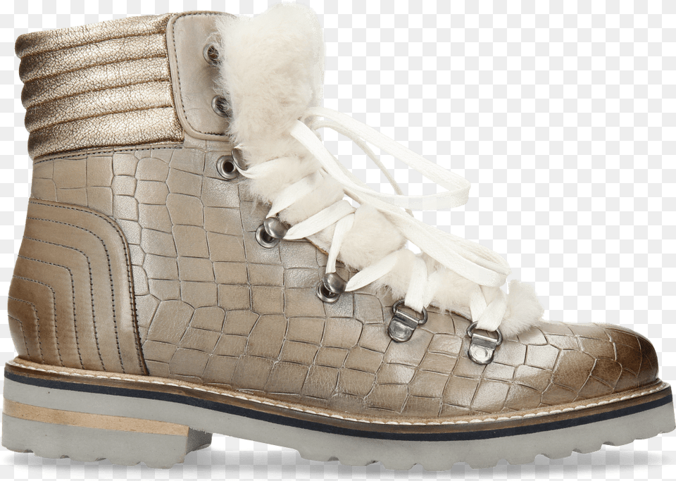 Bonnie 10 Crock Morning Grey Fur Off White Work Boots, Clothing, Footwear, Shoe, Sneaker Free Transparent Png