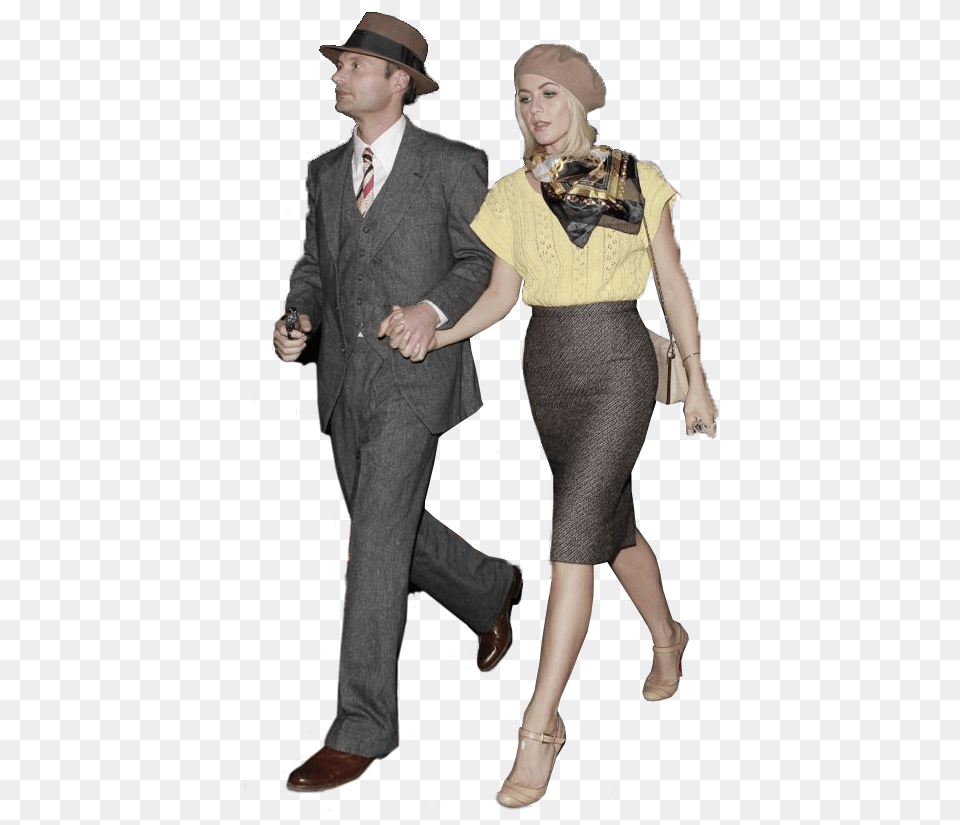 Bonnie And Clyde People Formal, Suit, Shoe, Clothing, Footwear Png